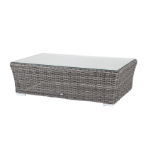 Стол плетенный со стеклом